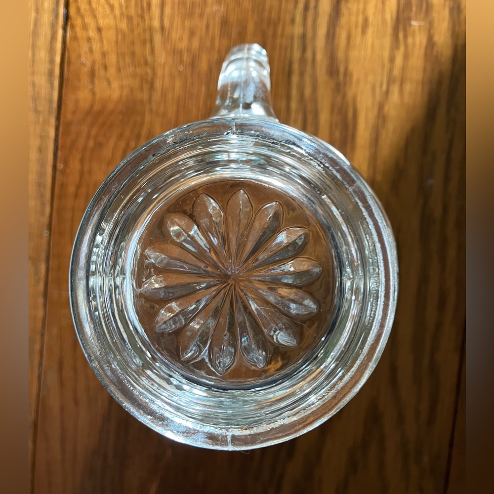 Vintage Star of David Anchor Hockey Clear Glass Mini Pint Pitcher - Picture 6 of 6